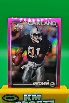 2024 Topps cromo - Tim Brown #151 refractor magenta/399 Raiders (L03) Foto 1 de 2
