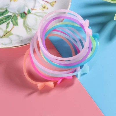  2 Pcs Haarschmuck Für Frauen Armbänder Gummi Haarzubehör Mädchenhaarband - Bild 1 von 4