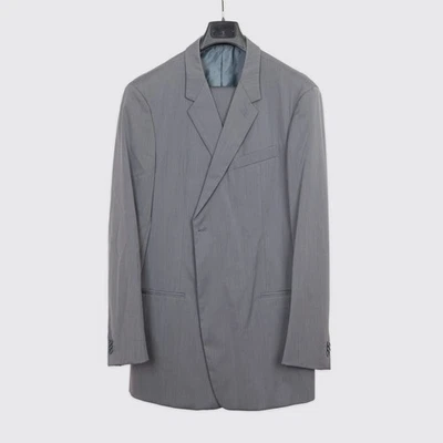 Armani Collezioni Suit Size 46L Men Solid Gray Wool One Button - Image 1 of 4