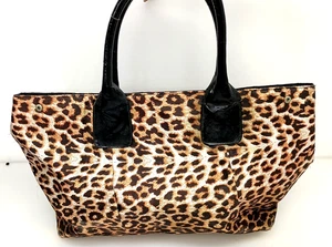 Women’s Leopard Print Tote Handbag Purse Satchel Animal Print 19x7x10 - Picture 1 of 9