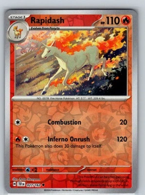 Rapidash 027/162 Reverse Holo Uncommon SV05: Temporal Forces NM - Image 1 of 2