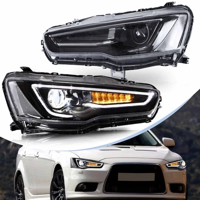 VLAND LED DRL Scheinwerfer Für 2008-17 Mitsubishi Lancer EVO X Plug and Play - Bild 1 von 4