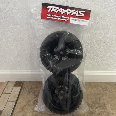 Rueda y neumático Traxxas RC, Gravix, negro, parte #: 10947, tamaño: 7,4 x 3,8 x 4,0 enorme nuevo en paquete Foto 1 de 4