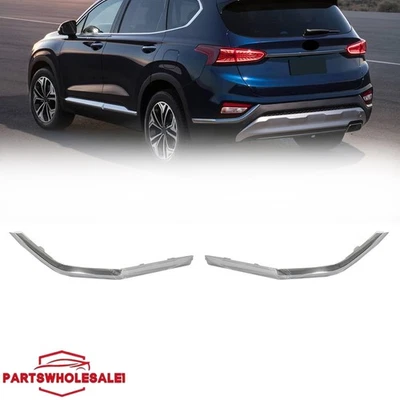 For Hyundai Santa Fe 2019-2020 Rear Bumper Trim Molding Chrome Pair #86692S2020 Foto 1 de 4