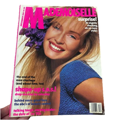 Mademoiselle Vintage Fashion Magazine December 1987 Paulina Porizkova Cover Foto 1 de 4