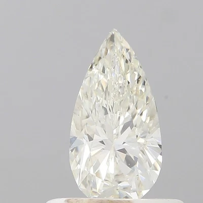 Loose Natural Untreated Pear Diamond J Color VVS1 w/ GIA 0.48ct Elongated - Image 1 of 4