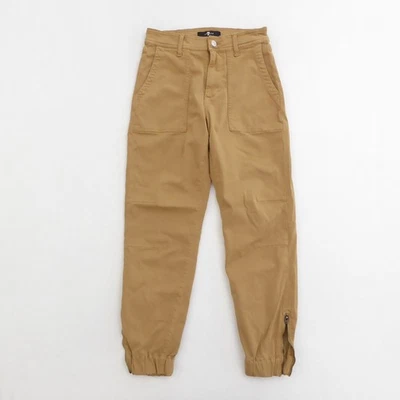 7 For All Mankind DARTED BOYFRIEND JOGGER Sateen Safari Khaki Pants Size 25 - Image 1 of 4