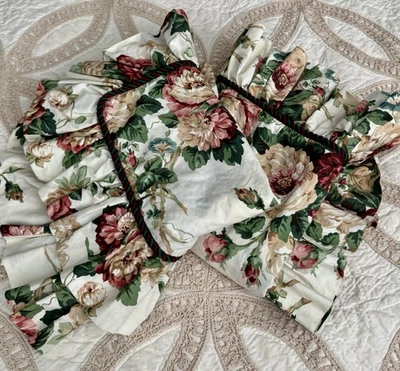 King Size Pillow Shams, Floral, Never Used, Fit Pillow 20x36in Custom Made USA - Image 1 of 4