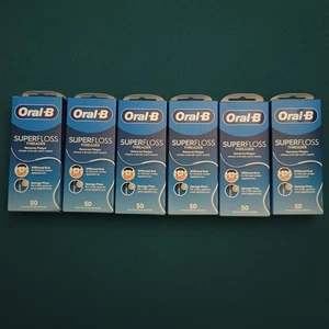 Oral-B Super Floss Einfädler Zahnseide vorgeschnittene Strähnen 50 Stück Box Menge 6 - Bild 1 von 4