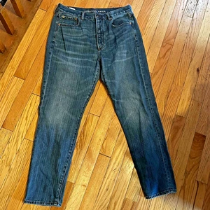 Pantalones de mezclilla American Eagle tiro alto novia lavado medio talla 10 regular - Imagen 1 de 2