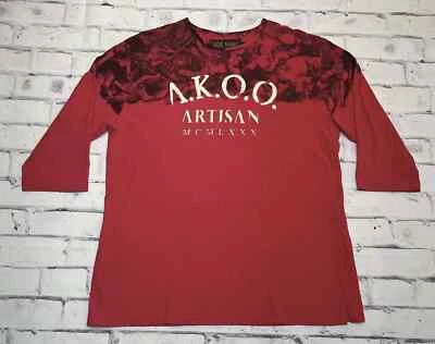 Camisa Akoo Para Hombre XL Roja Manga 3/4 Imperio Romano Soldados Guerra Streetwear Artesanal Foto 1 de 4