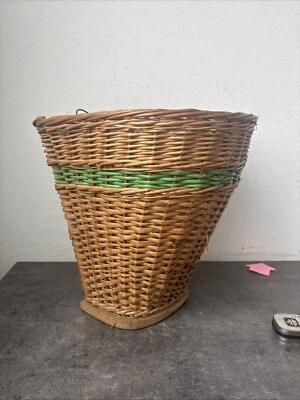 Ancienne Hotte Vannerie  Art Populaire Outil Vendange Cueillette Osier - Photo 1/4