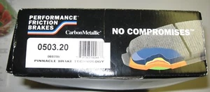 Disc Brake Pad Set-Carbon Metallic Brake Pad Front Performance Friction 0503.20 - Picture 1 of 2