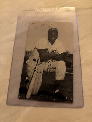Ernie Banks HOF rare vintage 1960 Chicago Cubs autographed black/white postcard - Image 1 of 2