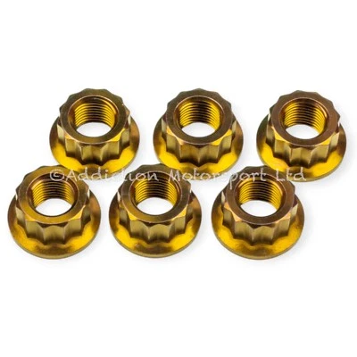 6x Tuercas de piñón trasero bronce titanio para Ducati Panigale 1299 R Foto 1 de 4