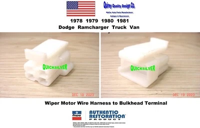 Dodge Ramcharger 1978 81 camioneta limpiaparabrisas motor terminal 2926254 MoPar EE. UU. Foto 1 de 2