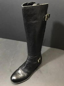 Naturalizer Jalyn Quilted Tall Leather/Manmade Women Black Boots Size US 8 M - Picture 1 of 6