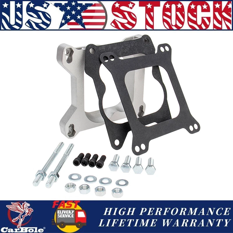 Edelbrock to Quadrajet Carburetor Adapter Q-Jet Spread Bore Square Kit 1932 NEW - Image 1 of 4