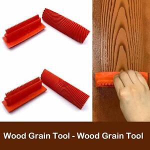 DIY Wood Graining Rubber Grain Paint Roller Pattern Wall Texture Art Tool BEST