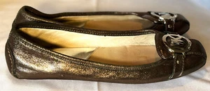 MOCASSINO DA GUIDA MICHAEL KORS US7 M in pelle FULTON bronzo metallizzato, ottime condizioni - Foto 1 di 12