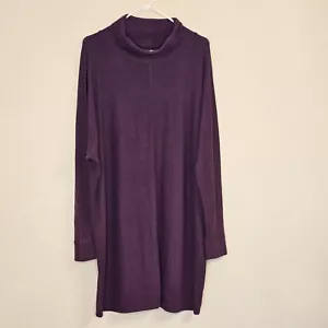 NWT Women's Sonoma Cowlneck Dolman Sleeve Sweater Dress Plum Skin Size XXL - Picture 1 of 8