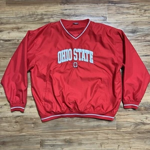Vintage Ohio State Buckeyes Pro Edge Pullover XL Windbreaker Jacket Y2K Sports - Picture 1 of 8