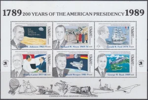 DOMINICA Sc# 1207a-f Estampillada sin montar o nunca montada s/s de 6.200 años de la presidencia americana - Imagen 1 de 1