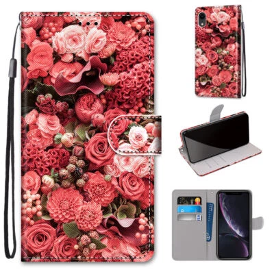 For Various Phone Hot Case Cover Back Magnetic Flip Wallet Card Bag Stand Holder - Image 1 of 4
