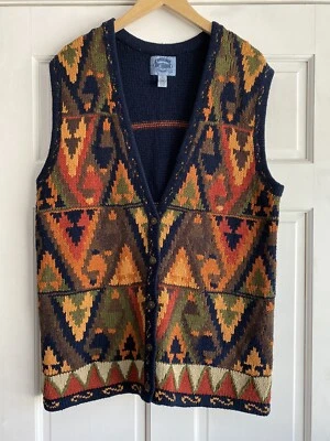 Cambridge Dry Goods Silk Oversize Sweater Vest Vintage Womens Large - Image 1 of 3