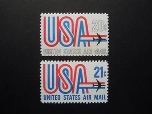#C75 & C81 20c & 21c USA & Jet Airmail Singles MNH OG VF - Picture 1 of 1