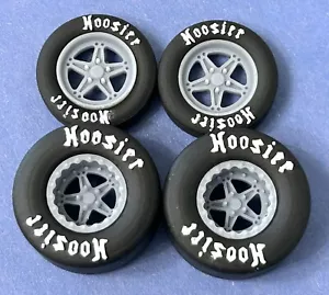 Resin 15/17 Scale inch “Billet Specialties Comp 5” Wheels With Drag Slicks 1/24 - Picture 1 of 8