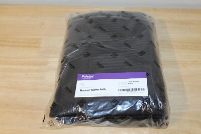 Gee Di Moda Palette 120" Round Black Tablecloth - Image 1 of 2
