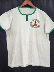 Vintage BOY SCOUTS T Shirt 60`s CAMP SASAKWA BSA 21" X 25" DISTRESSED - Picture 1 of 13