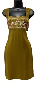 My Michelle Women's M Embroidered Hippy Midi Dress Sleeveless Vintage Y2K - Picture 1 of 7
