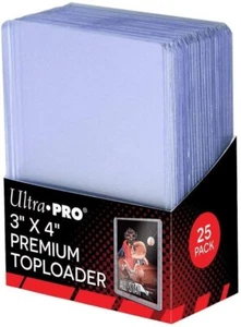 Ultra Pro 3x4" PREMIUM pack of 25 toploader STOCK - Picture 1 of 1