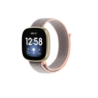 Pulsera ajustable con correa de tejido de nailon de bucle deportivo para Fitbit Versa 3/Sense Foto 1 de 4