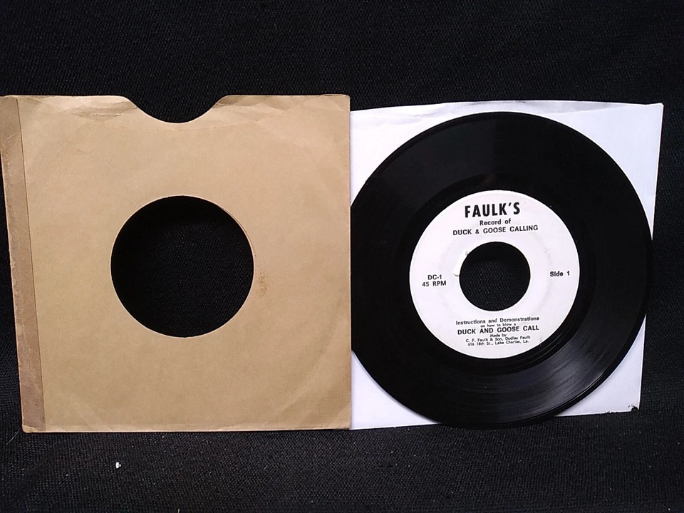 C.F. Faulk & Son Faulk's Instructional Record Of Duck & Goose Calling 45 RPM DC1 - Image 1 of 4