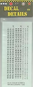 Letras y números negros. I-94 LB101, calcomanías nuevas 1/87 y marcas más pequeñas - Imagen 1 de 1