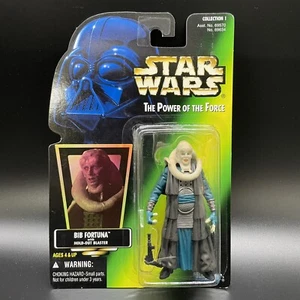 1997 Star Wars BIB FORTUNA W/Hold Out Blaster Power OF The Force Figure New - Picture 1 of 10