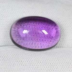 9.65 ct  TOP LUSTROUS NICE PURPLE - NATURAL AMETHYST   Oval Cabochon  N1   - Picture 1 of 2