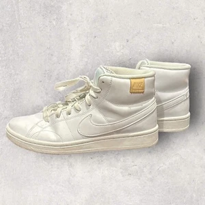 Size 10 - Nike Court Royale 2 Mid Triple White W - Picture 1 of 6