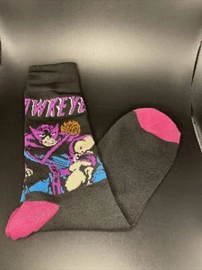 Paire de chaussures Marvel Hawkeye violet 1 taille 8-12 chaussettes équipage hommes Bioworld - Photo 1/4