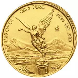 Goldmünze Libertad Siegesgöttin 2024 - Mexiko - Premium-Anlagemünze - 1/20 Oz ST - Bild 1 von 2