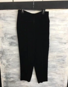 NEW! LAFAYETTE 148 New York MP916V-0678 Rayon/SILK Blend Velvet Pants, 6 - Black - Picture 1 of 10
