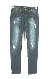 Grace In LA Women's Jeans Slim Straight Distressed Size 25 Measures 25x30 - Picture 1 of 7