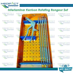 Interlaminar Kerrison Rotating Rongeur Set Spine Surgery Orthopedic Instruments - Picture 1 of 3