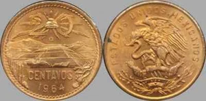 1964-Mo MÉXICO 20 CENTAVOS BU MONEDA DETALLADA SIN CIRCULAR #B - Imagen 1 de 1