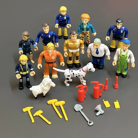 12PCS Fireman Sam Tom Penny Elvis Action Figure Doll & Accessories Kids Toy Gift Cover