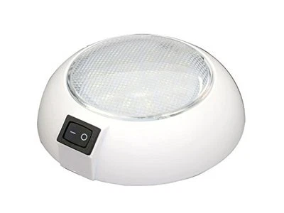 PILOTLIGHTS.NET Battery Powered LED Dome Light - High Power Cool White LED Downlight