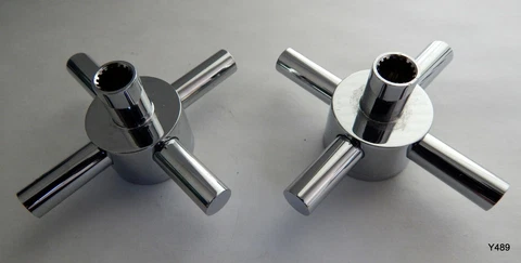 Pair of Silver 3/8" Sink Handles Cover
